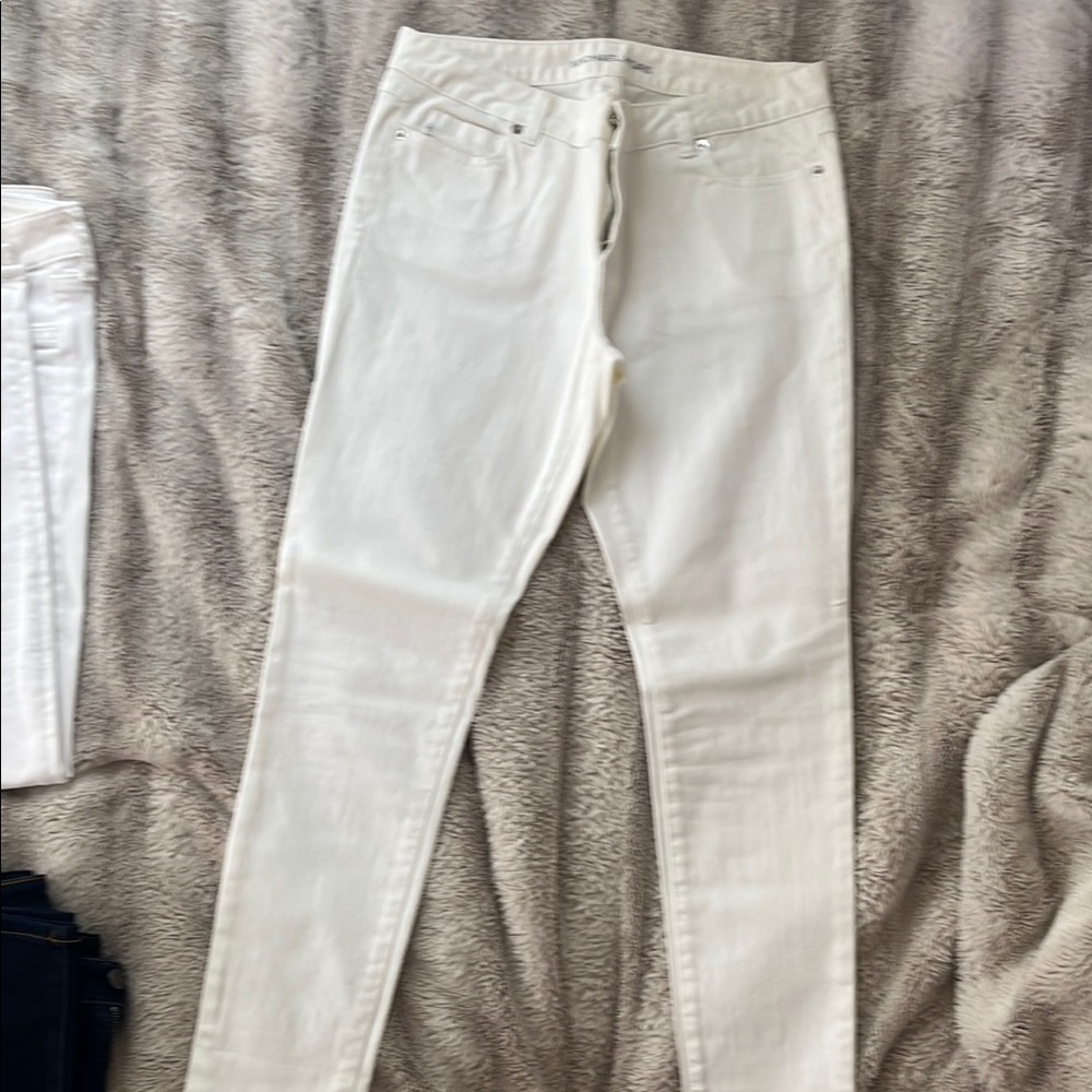 Michael Kors Size 6 White Slim Fit Jeans